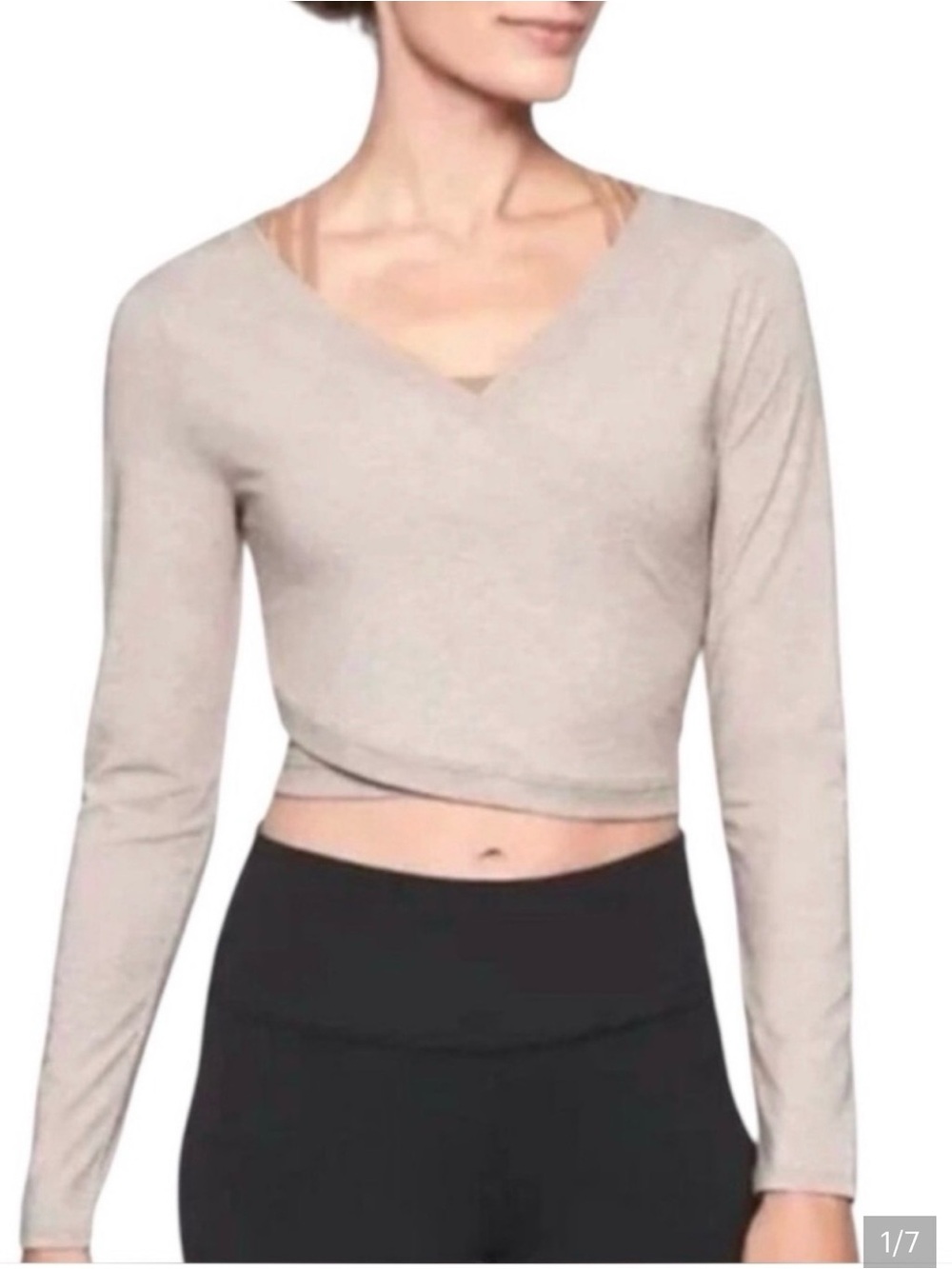 Athleta Oatmeal Encore Dance Wrap Large Tall